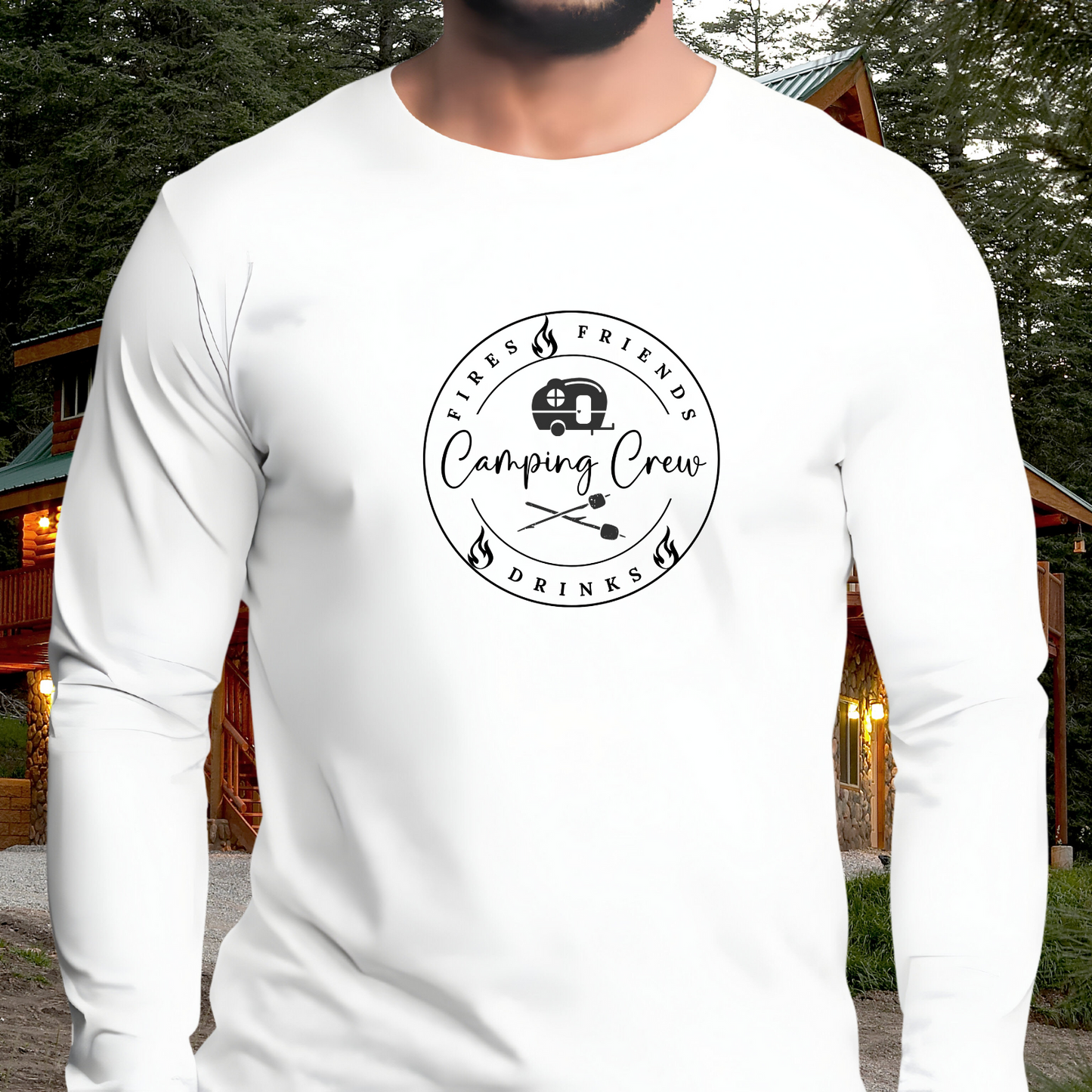 Camping Crew Friends Long Sleeve Tee