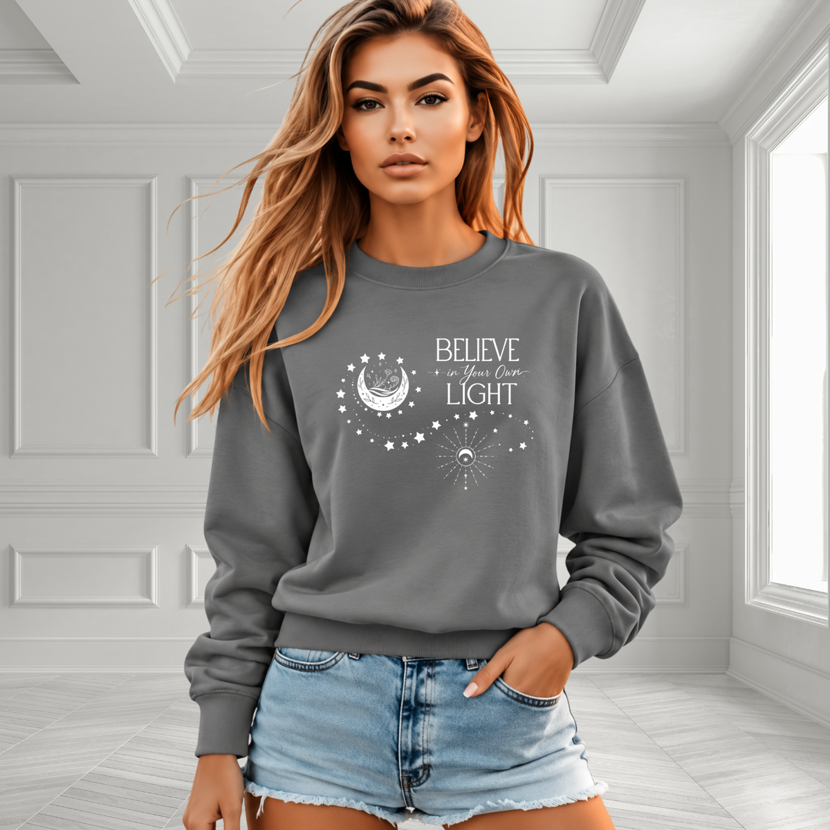 Believe In Your Own Light Crewneck Sweatshirt