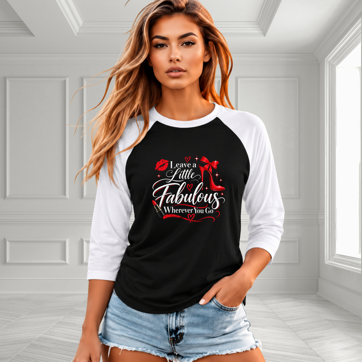 Leave A Little Fabulous Wherever You Go Baseball Tee