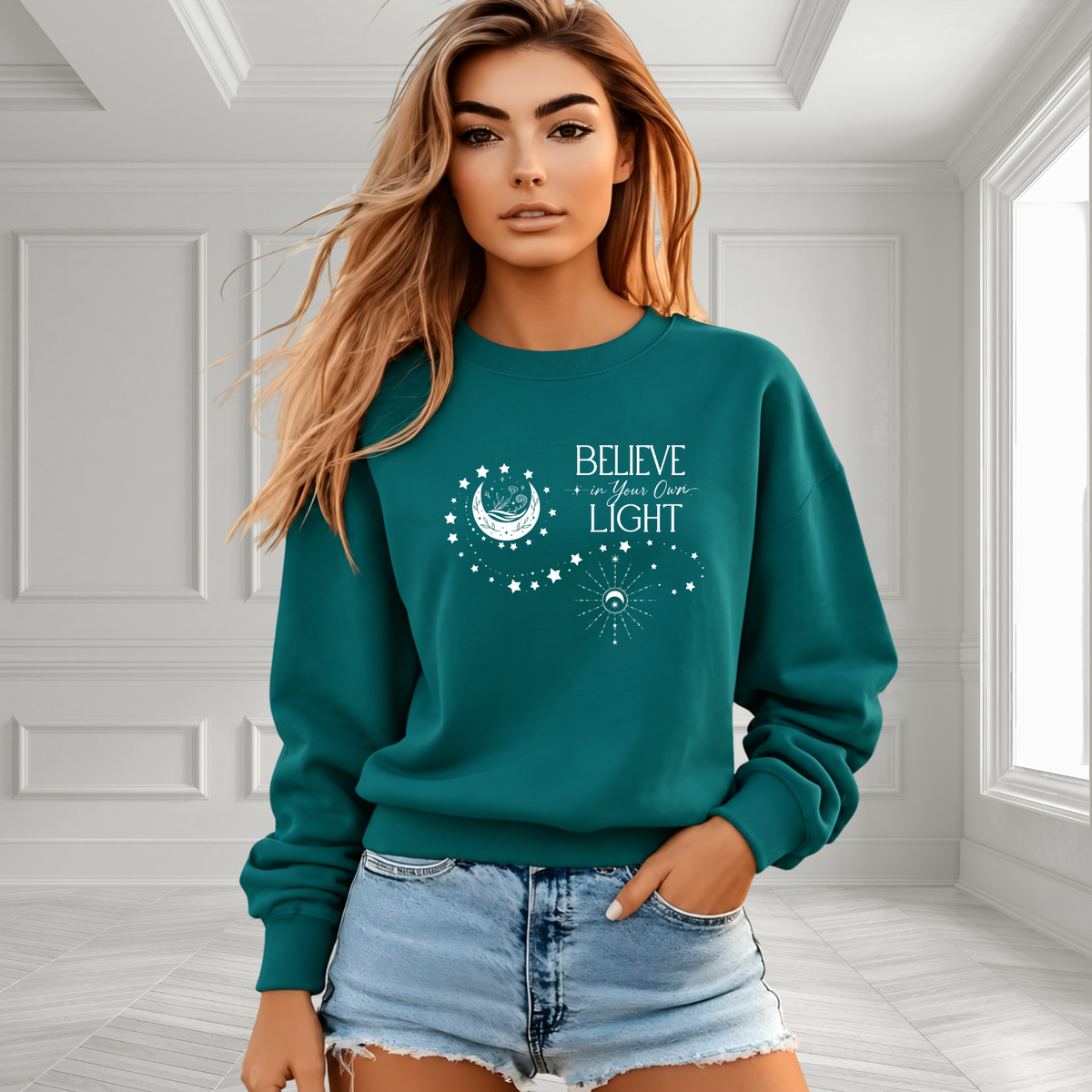 Believe In Your Own Light Crewneck Sweatshirt