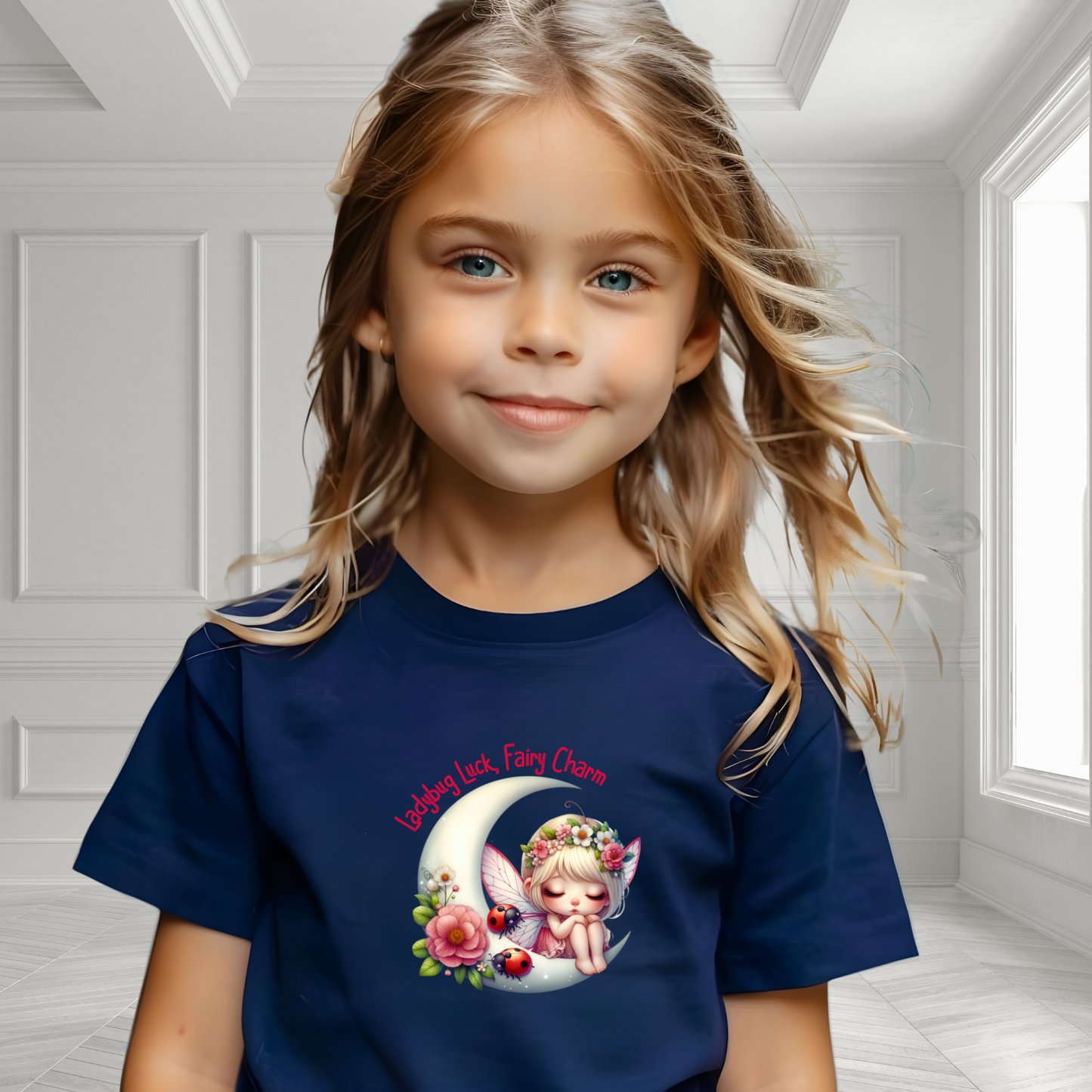 Ladybug Luck, Fairy Charm Kid's T-Shirt