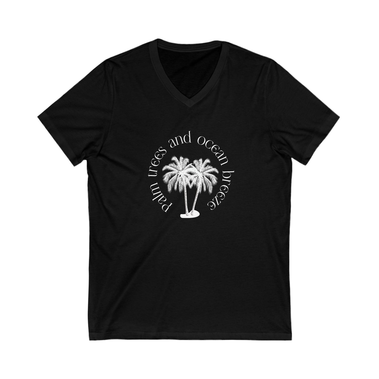 Palm Trees And Ocean Breeze V-Neck Tee