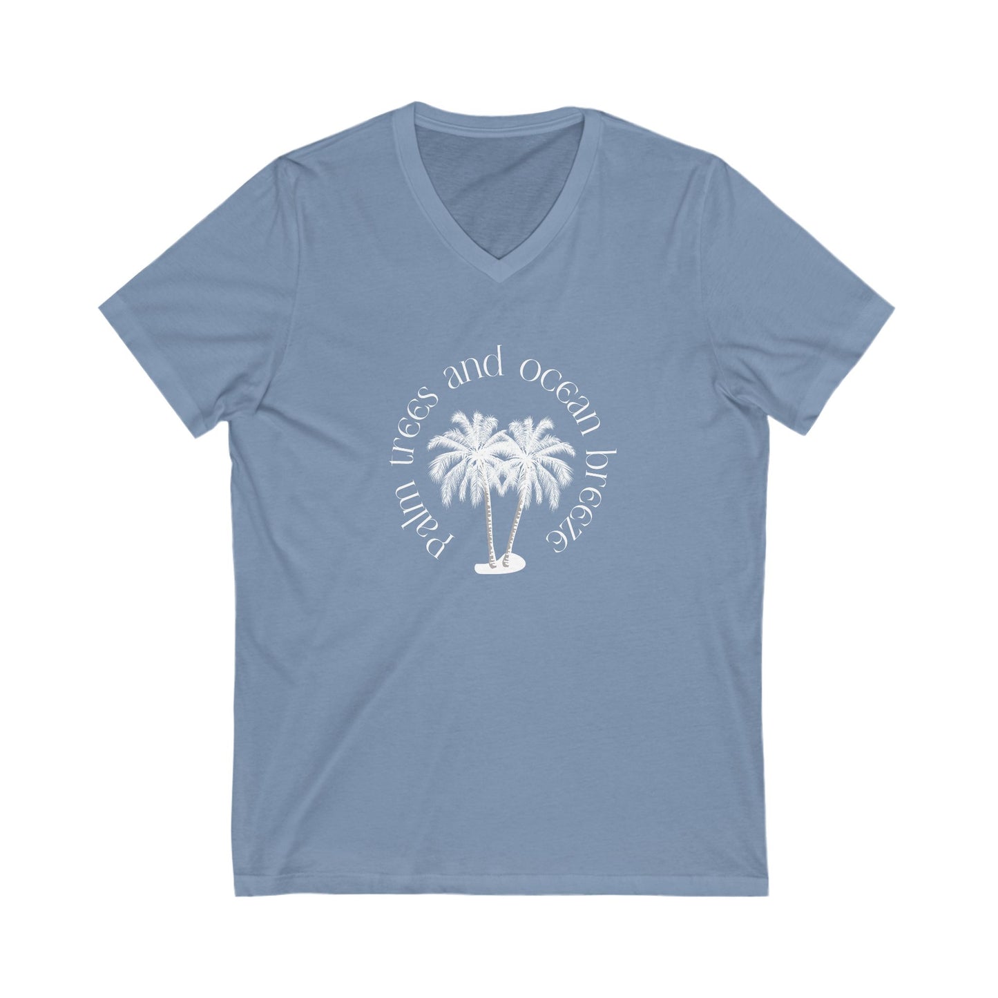 Palm Trees And Ocean Breeze V-Neck Tee