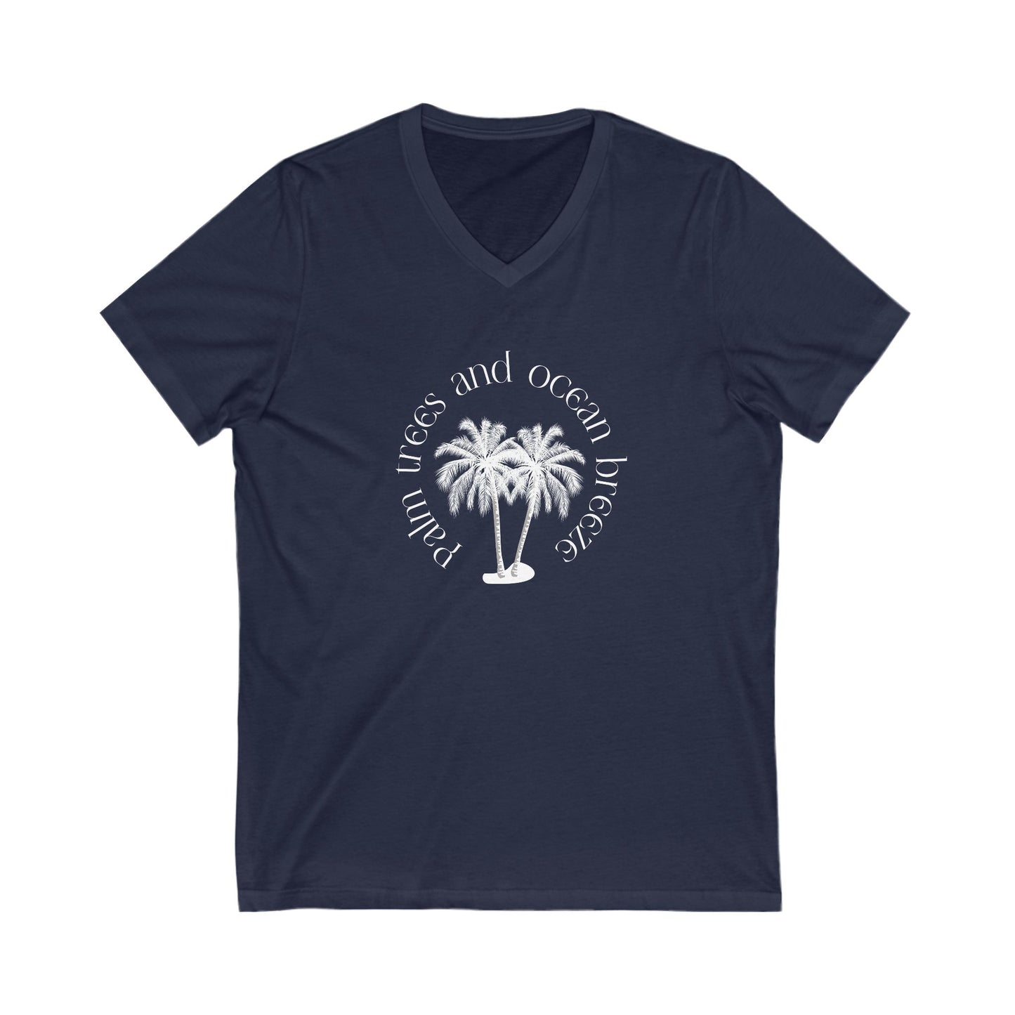 Palm Trees And Ocean Breeze V-Neck Tee