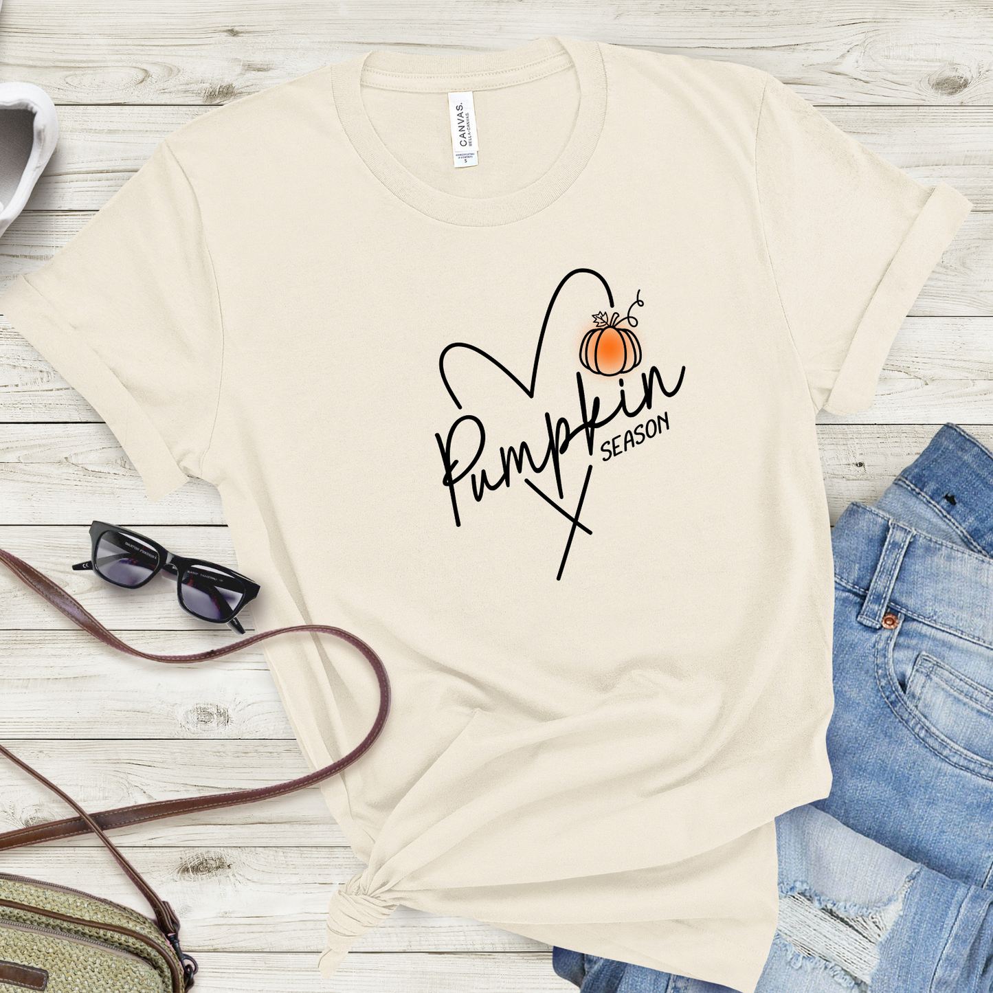 Pumpkin Season Heart T-Shirt
