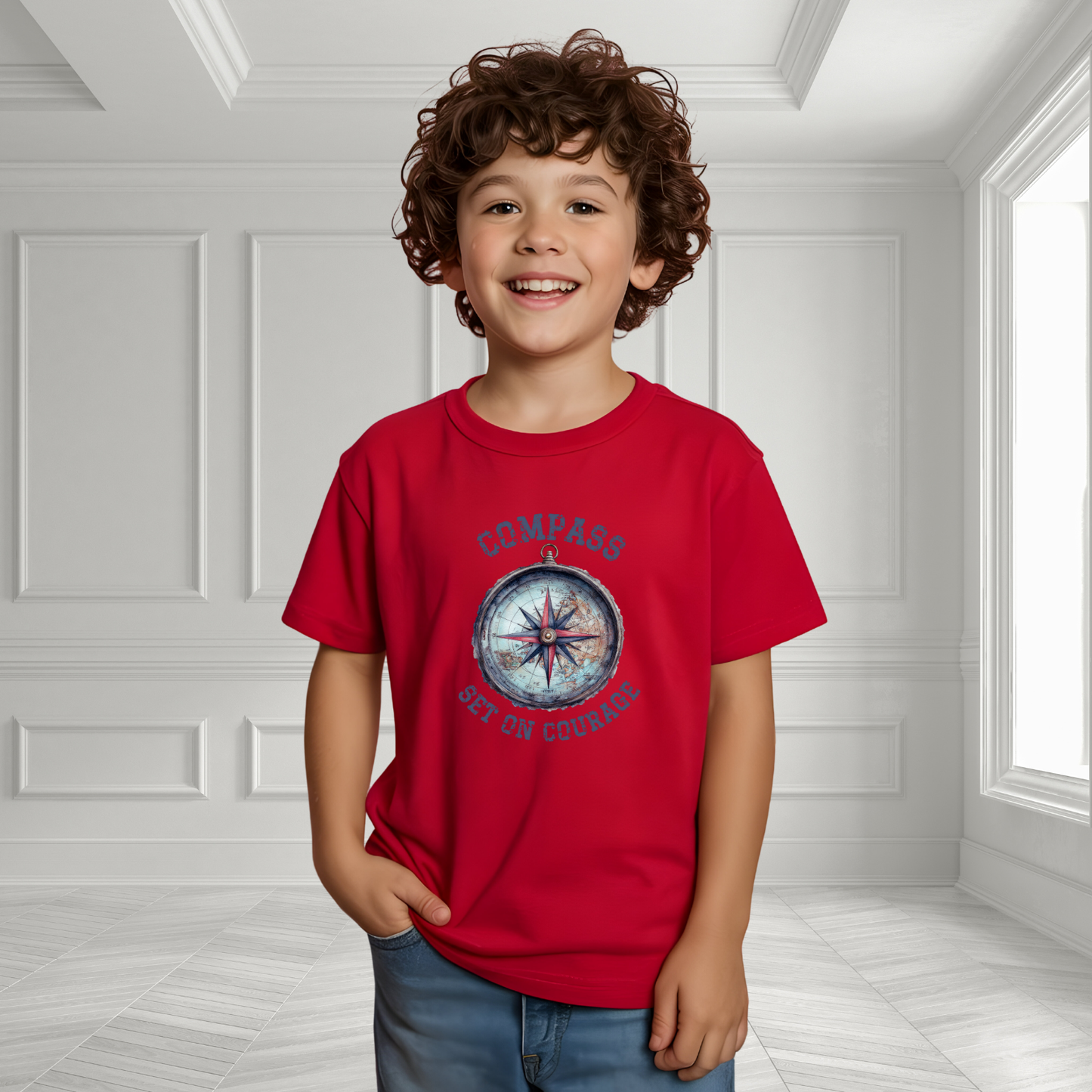 Compass Set On Courage Toddler T-Shirt