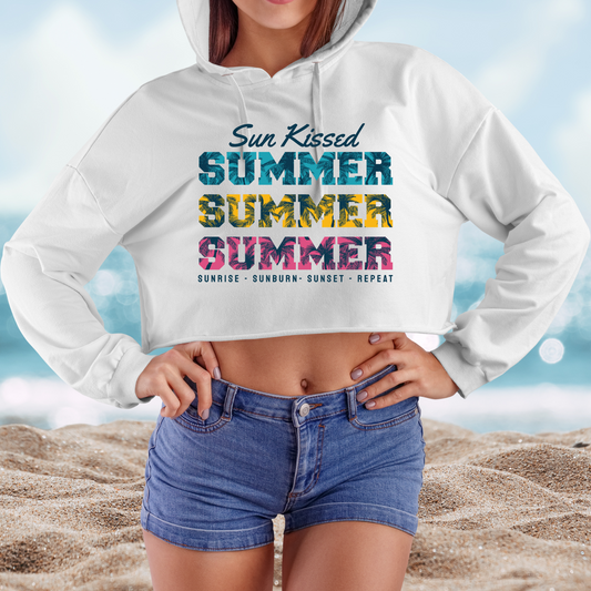 Sun-Kissed Summer Crop Hoodie