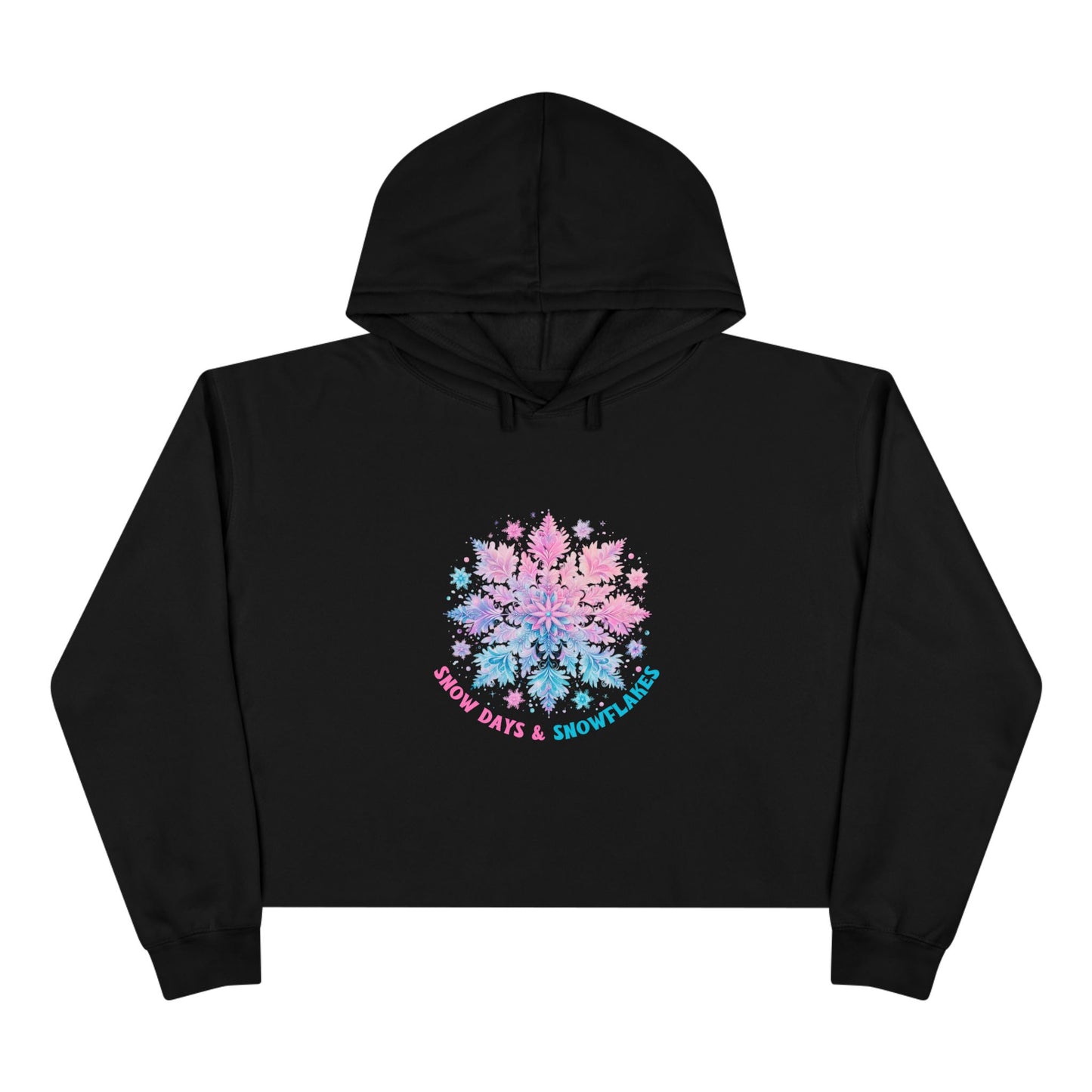 Snow Days & Snowflakes Crop Hoodie