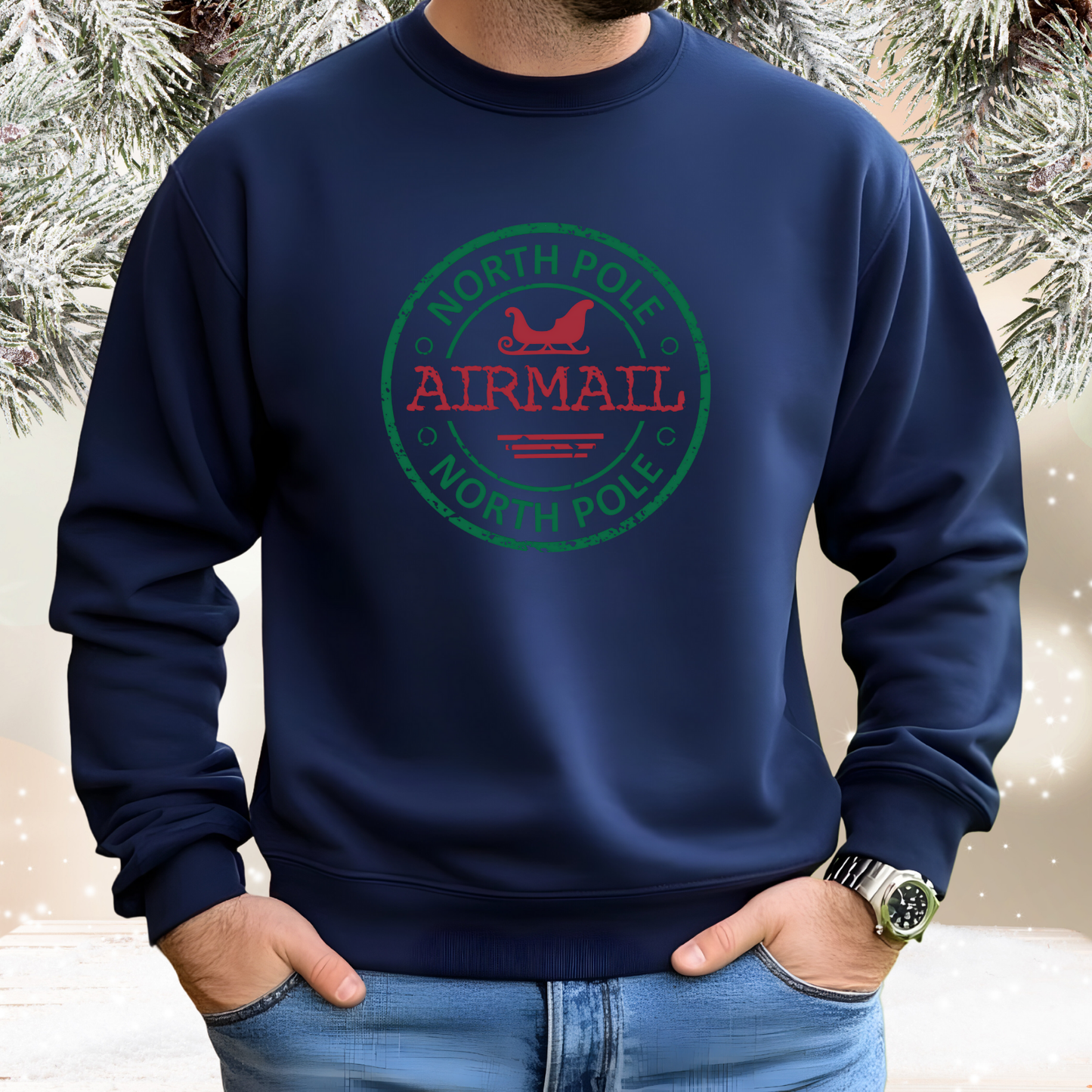 North Pole Airmail Crewneck Sweatshirt