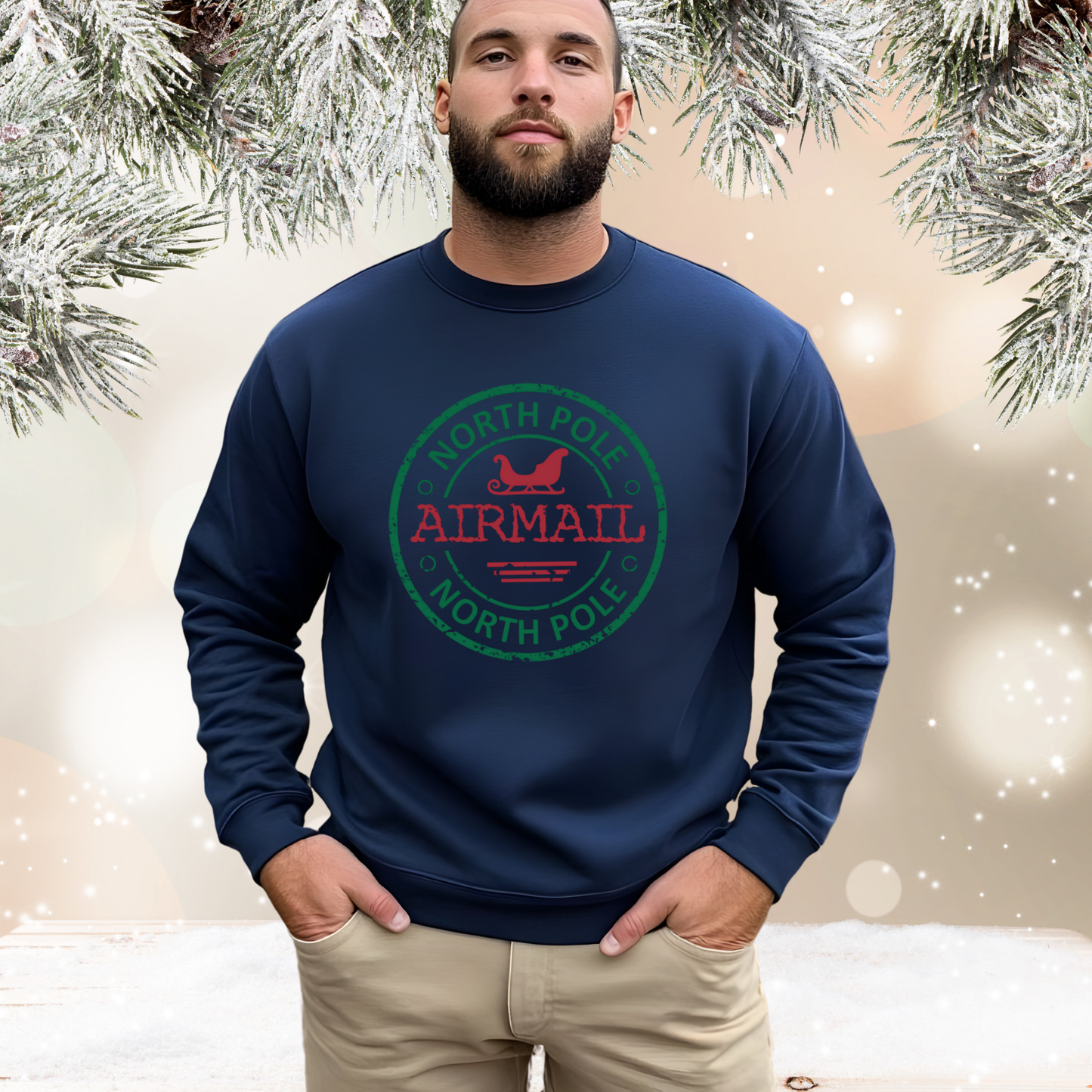 North Pole Airmail Crewneck Sweatshirt