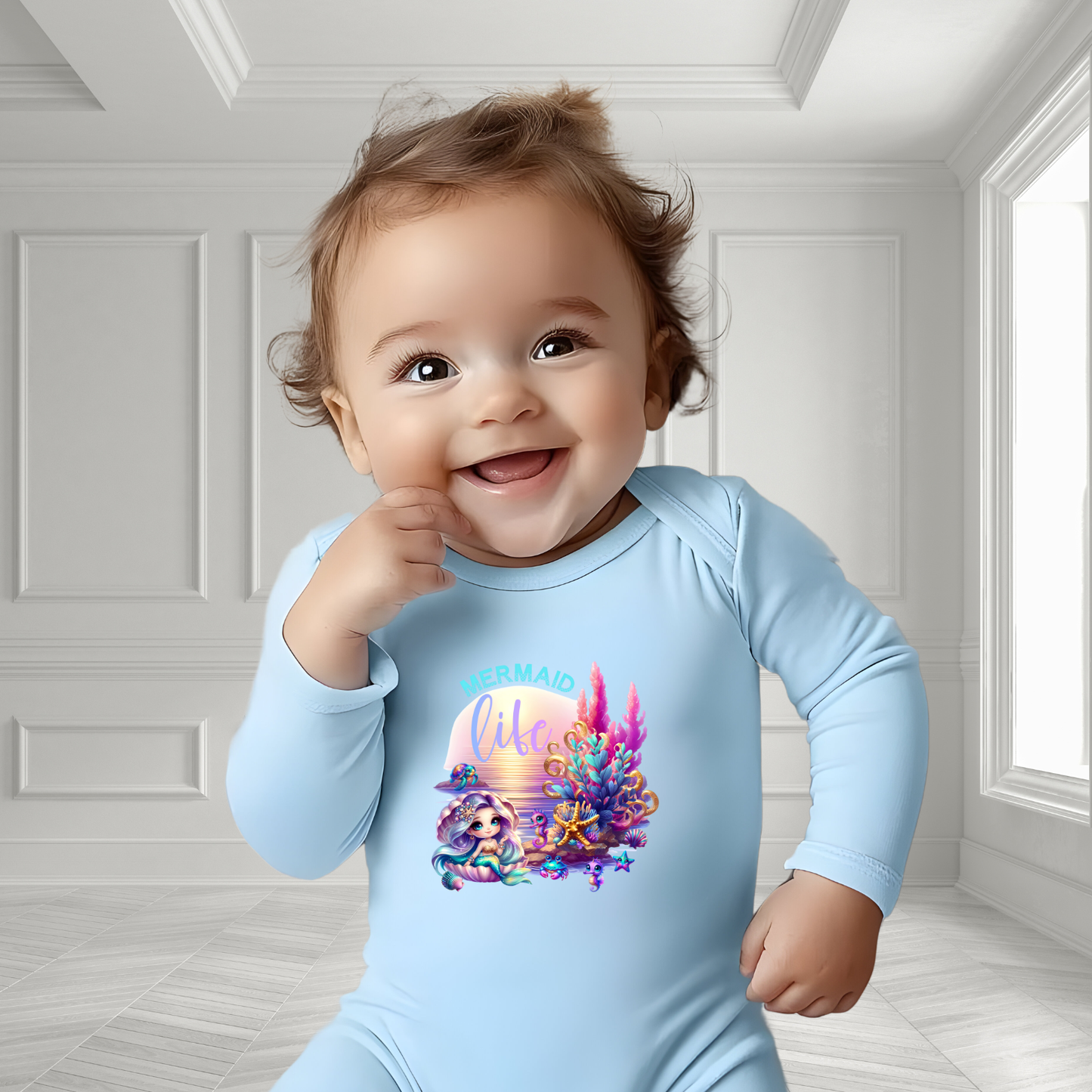 Mermaid Life Infant Long Sleeve Onesie