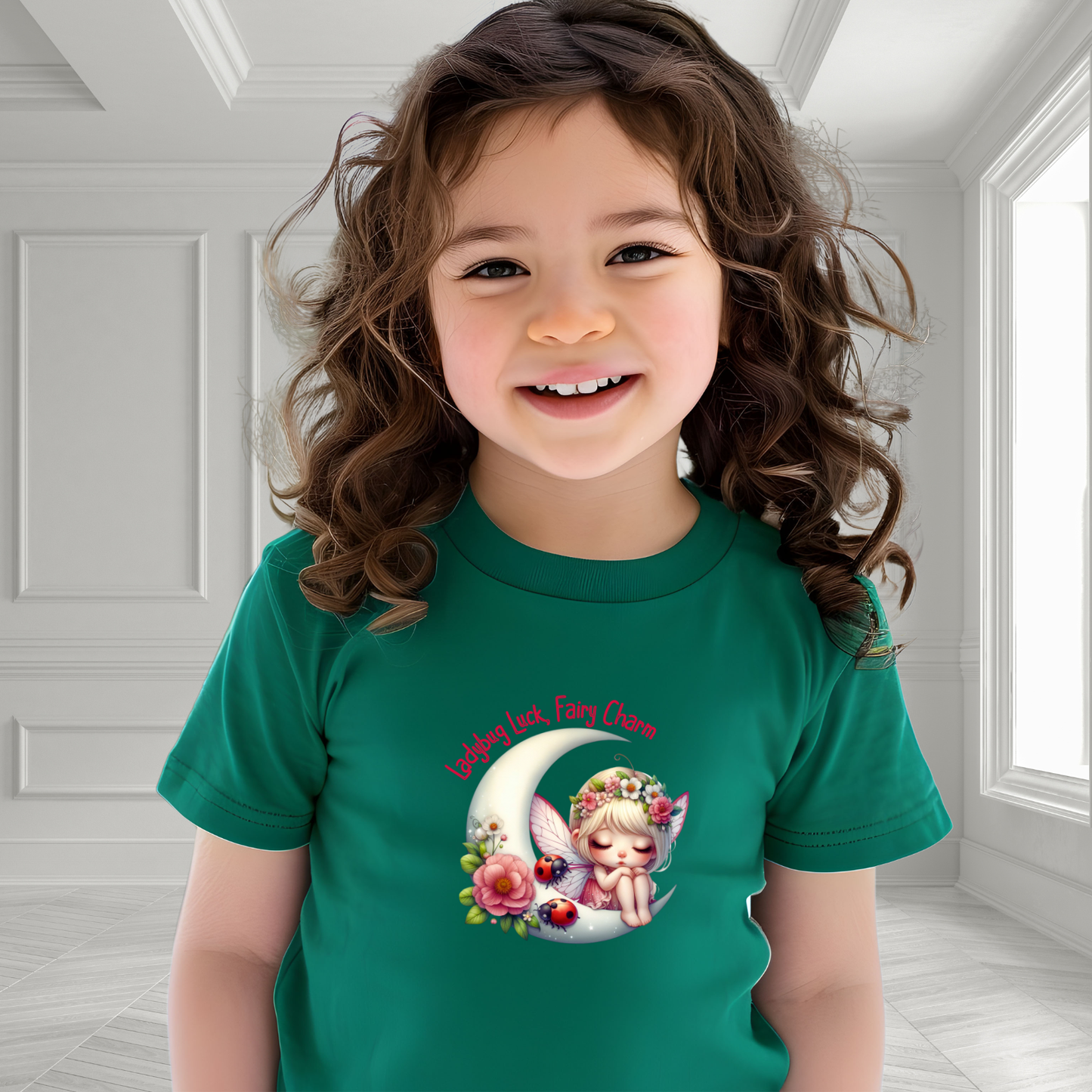 Ladybug Luck, Fairy Charm Kid's T-Shirt
