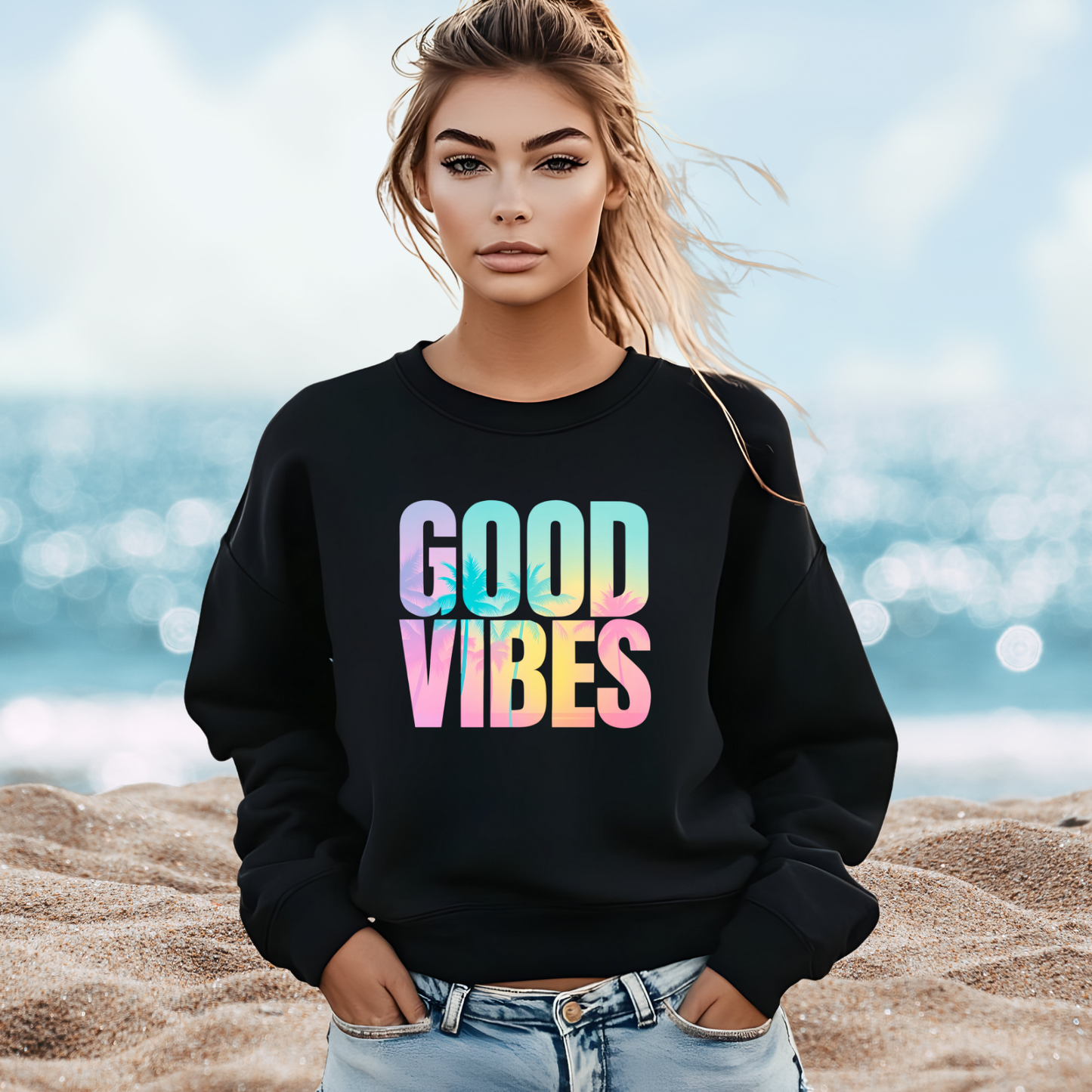 Good Vibes Summer Crewneck Sweatshirt