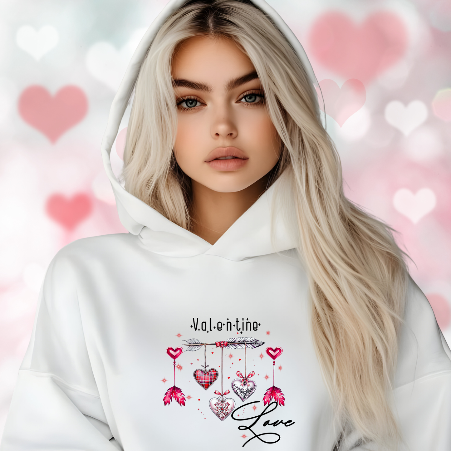 Valentine Love Crop Hoodie