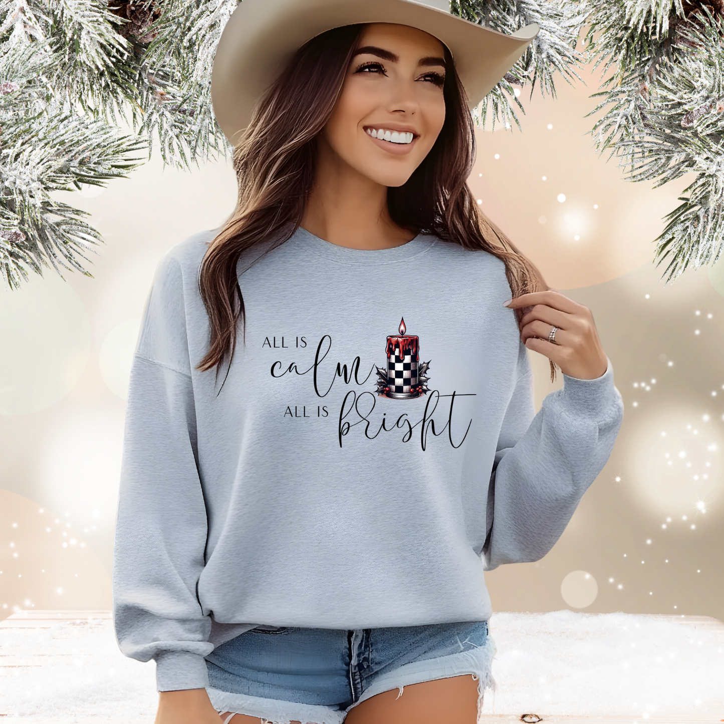 All Is Calm, All Is Bright Crewneck Sweatshirt