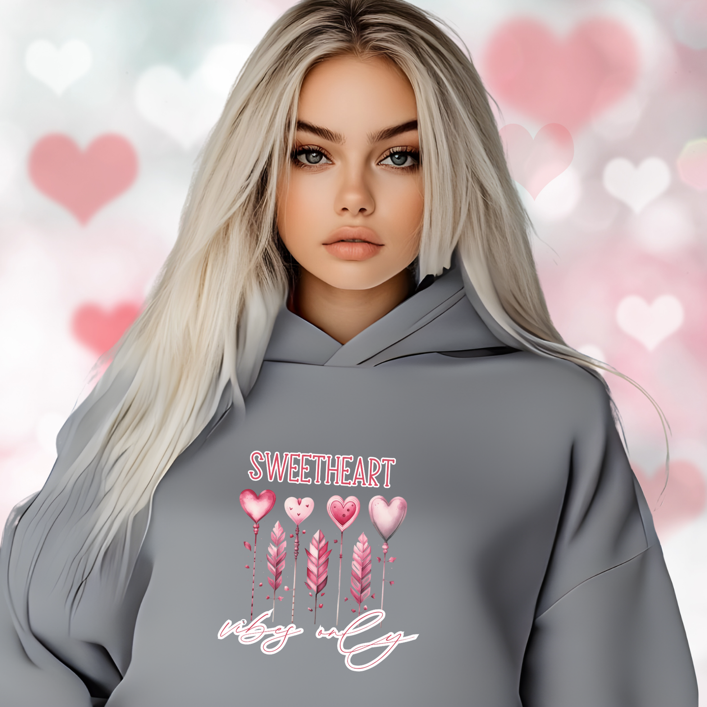 Sweetheart Vibes Only Crop Hoodie