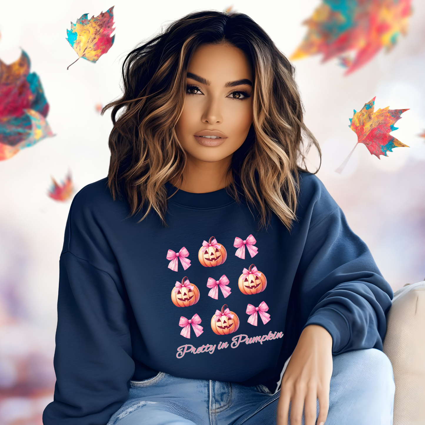 Pretty in Pumpkin Crewneck Sweatshirt