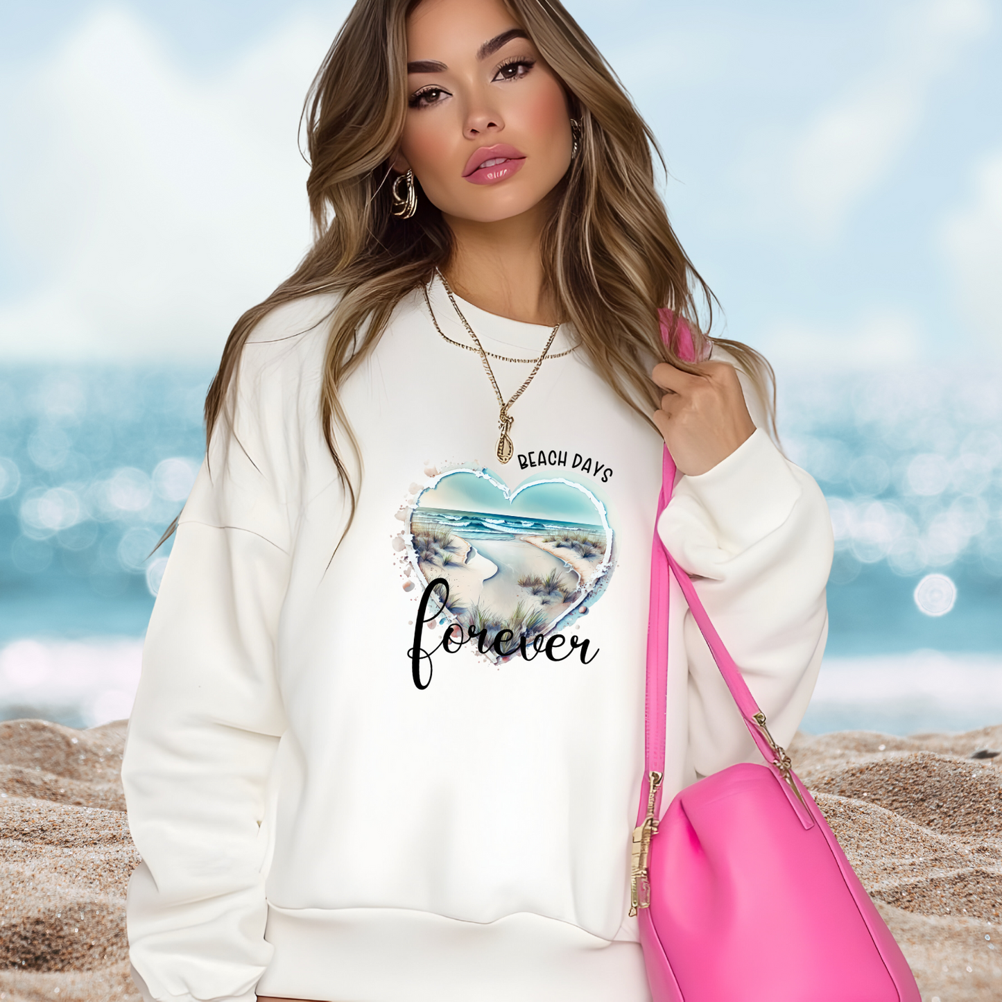 Beach Days Forever Crewneck Sweatshirt