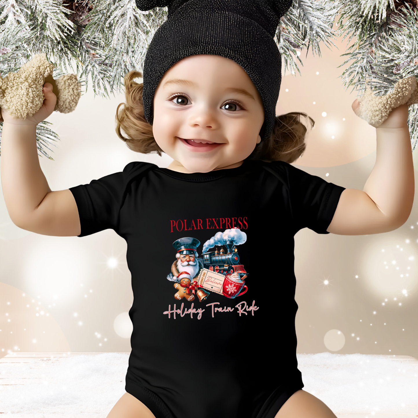Polar Express Infant Short Sleeve Onesie