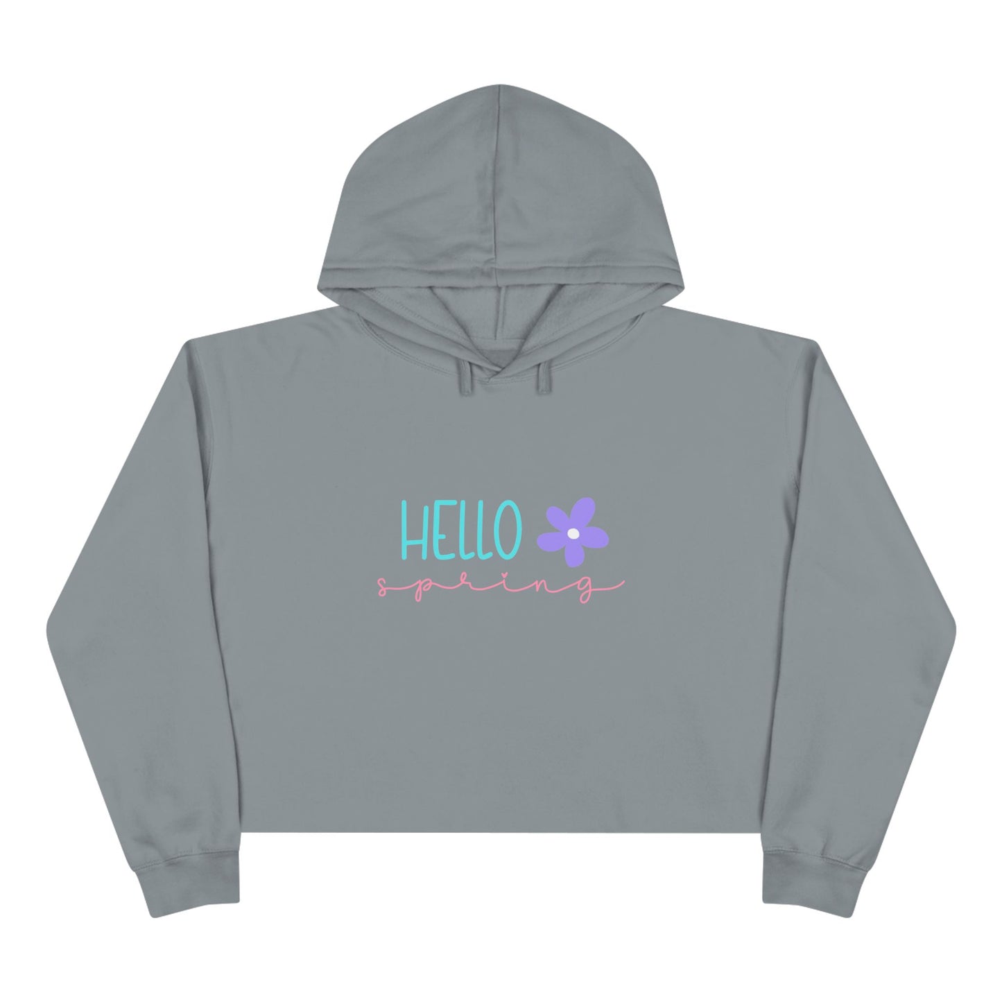 Hello Spring Crop Hoodie