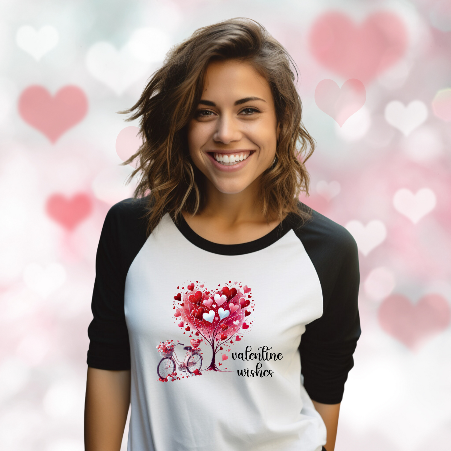 Valentine Wishes Baseball Tee