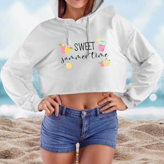 Sweet Summer Time Crop Hoodie