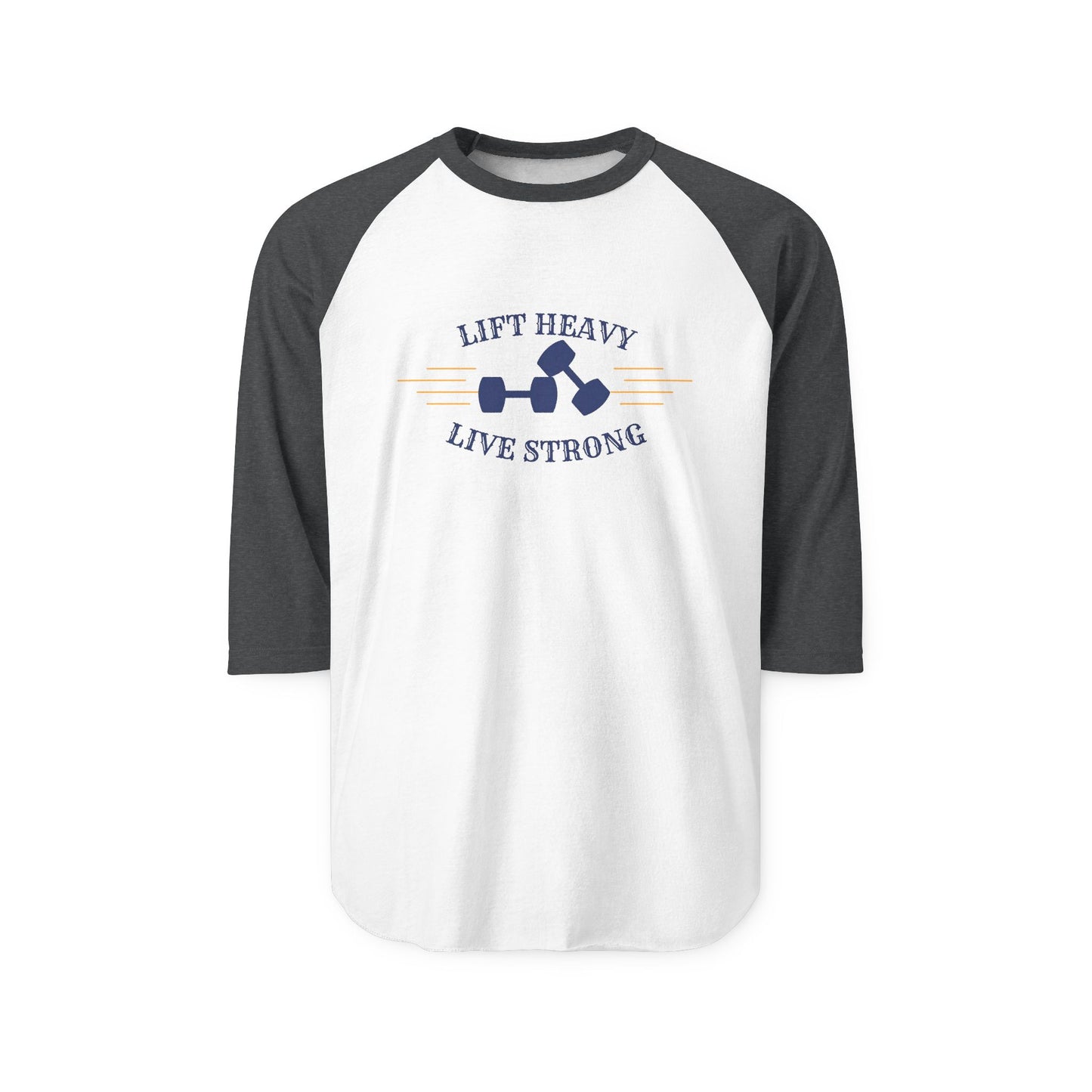 Lift Heavy Live Strong Baseball Tee