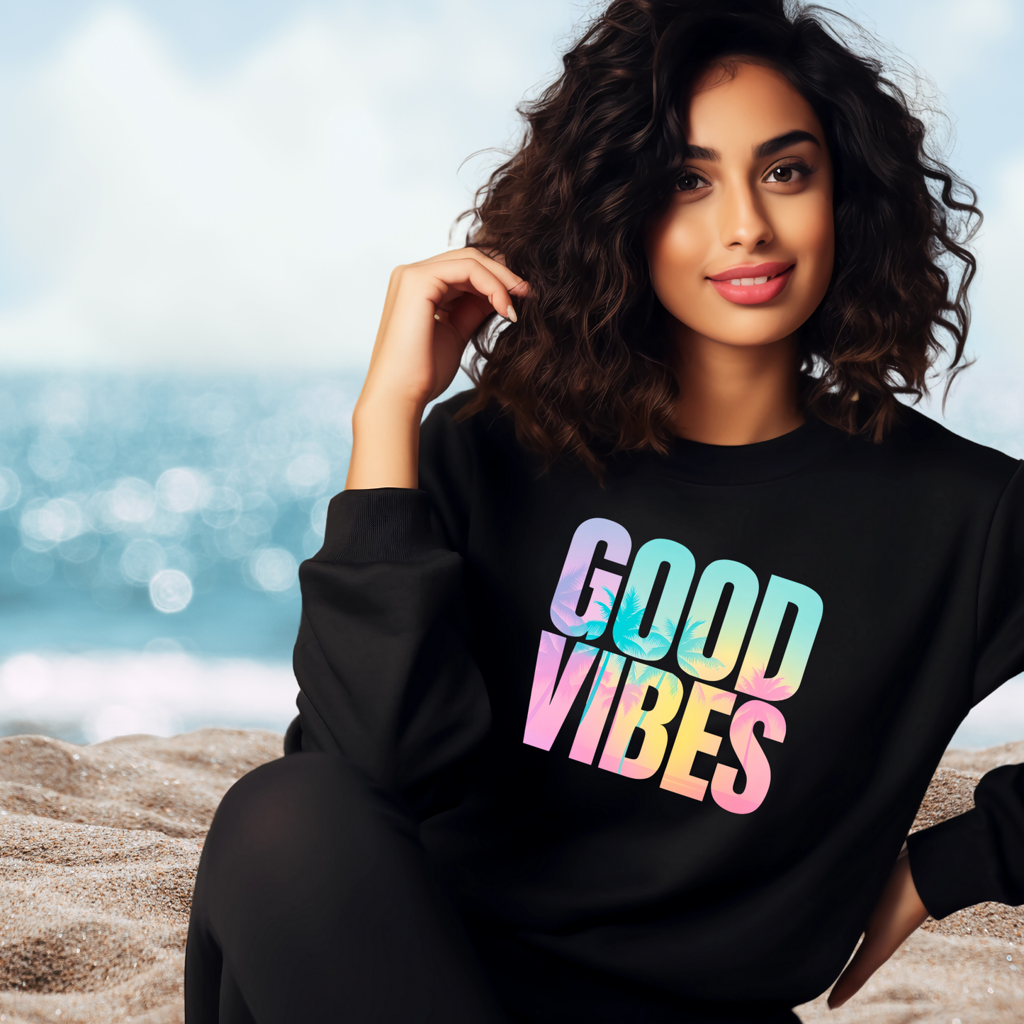 Good Vibes Summer Crewneck Sweatshirt