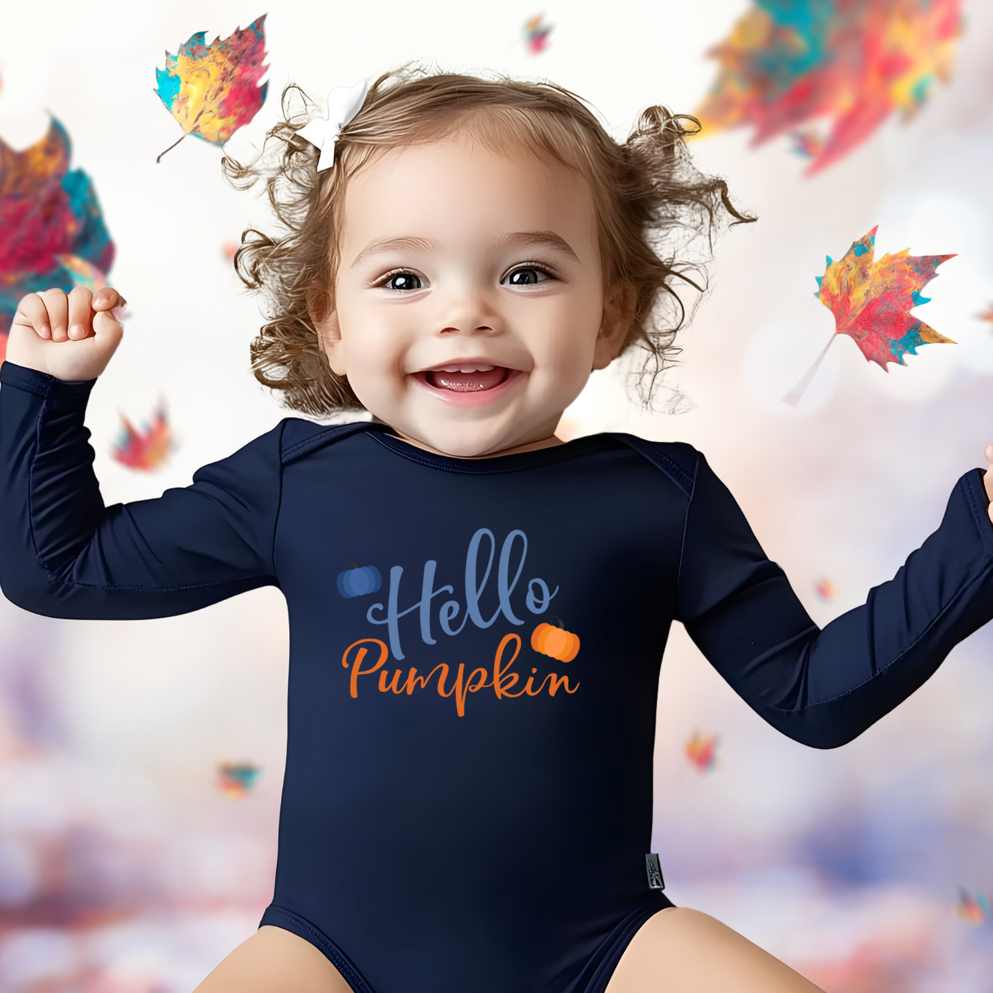 Hello Pumpkin Infant Long Sleeve Onesie
