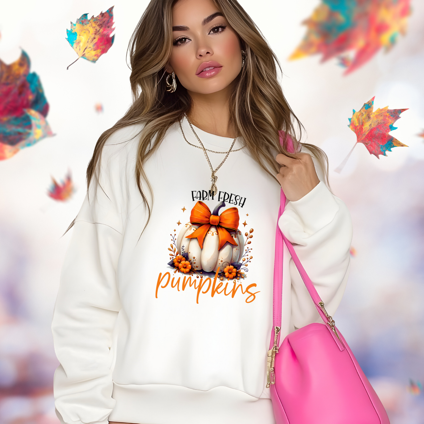 Farm Fresh Pumpkins Crewneck Sweatshirt