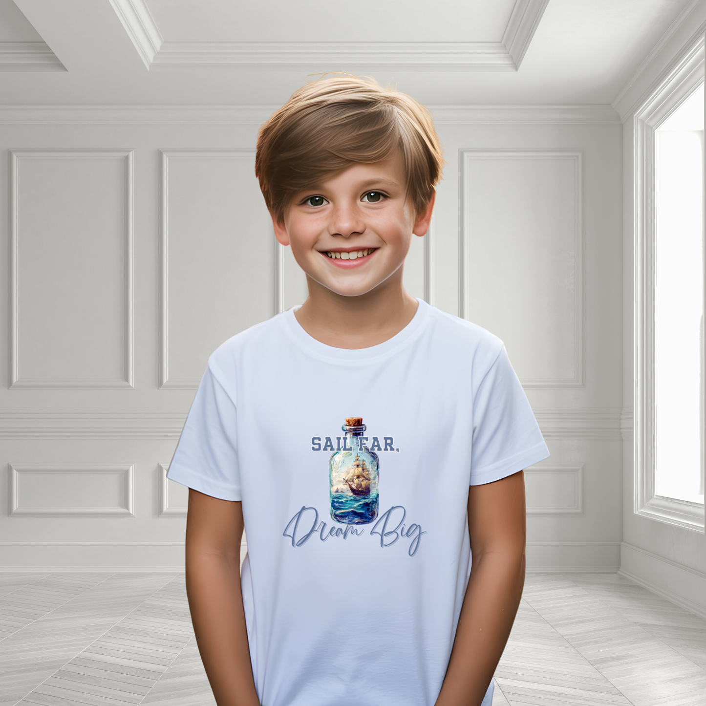 Sail Far, Dream Big Kid's T-Shirt