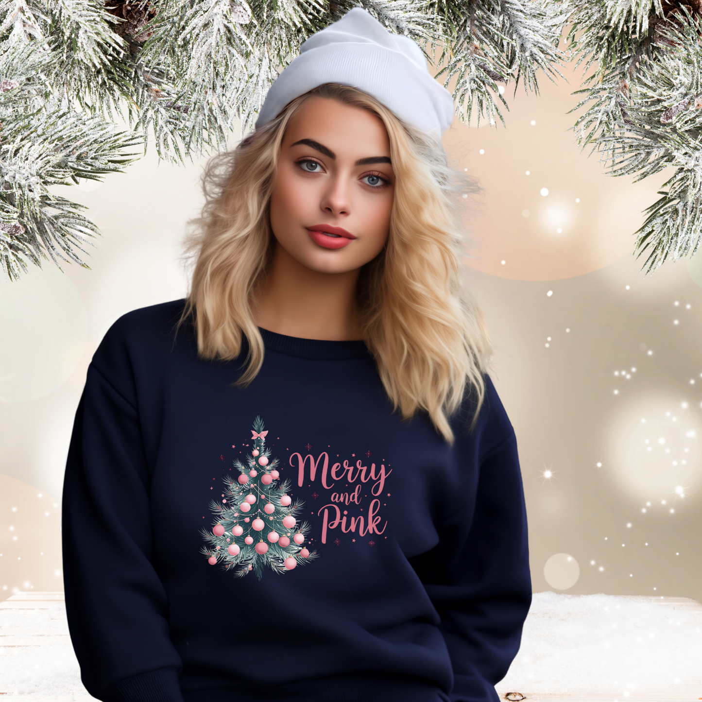 Merry And Pink Crewneck Sweatshirt