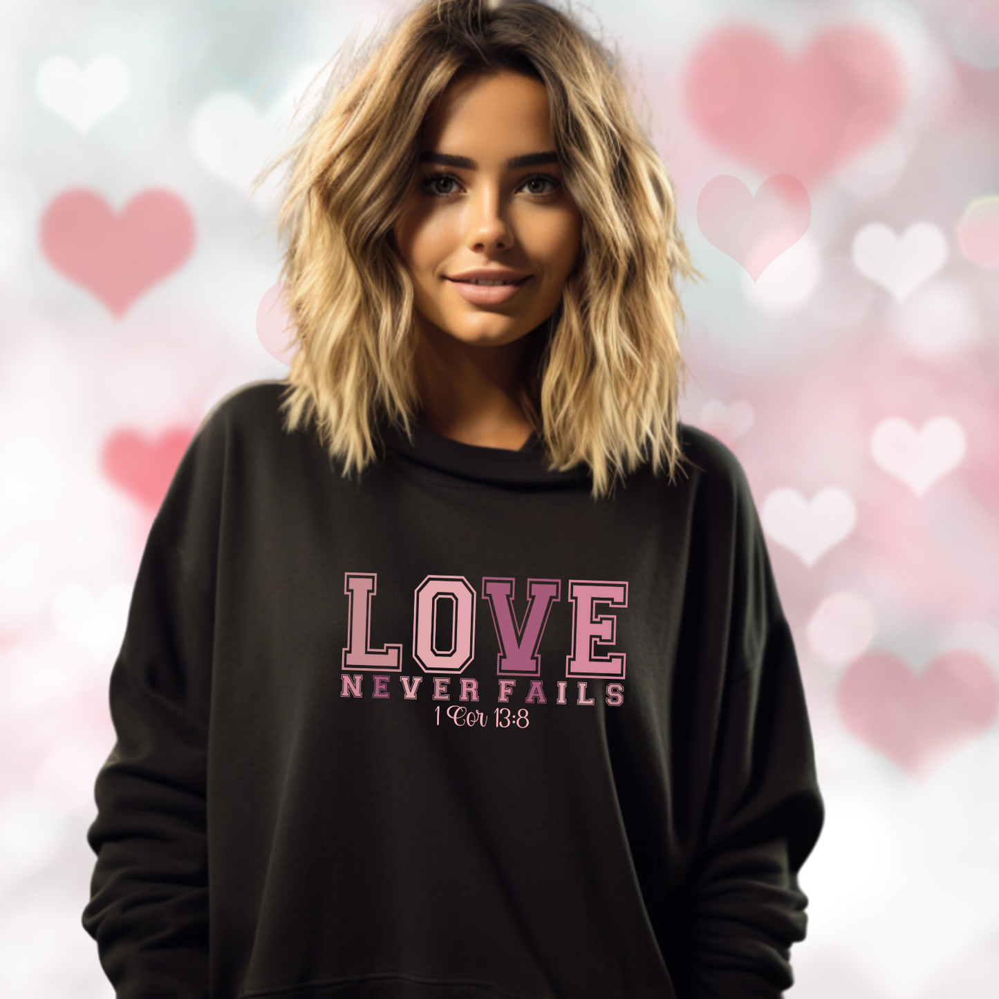 Love Never Fails Crewneck Sweatshirt