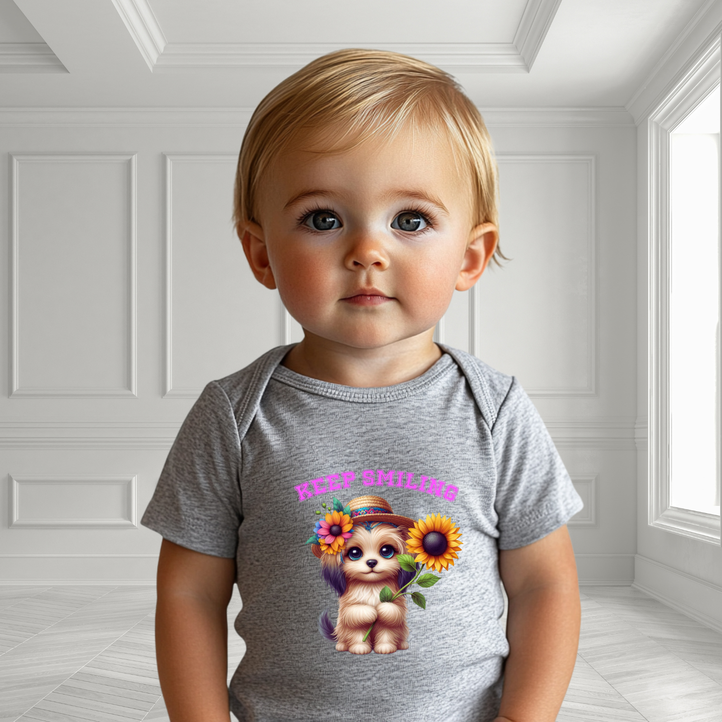Keep Smiling Infant Short Sleeve Onesie