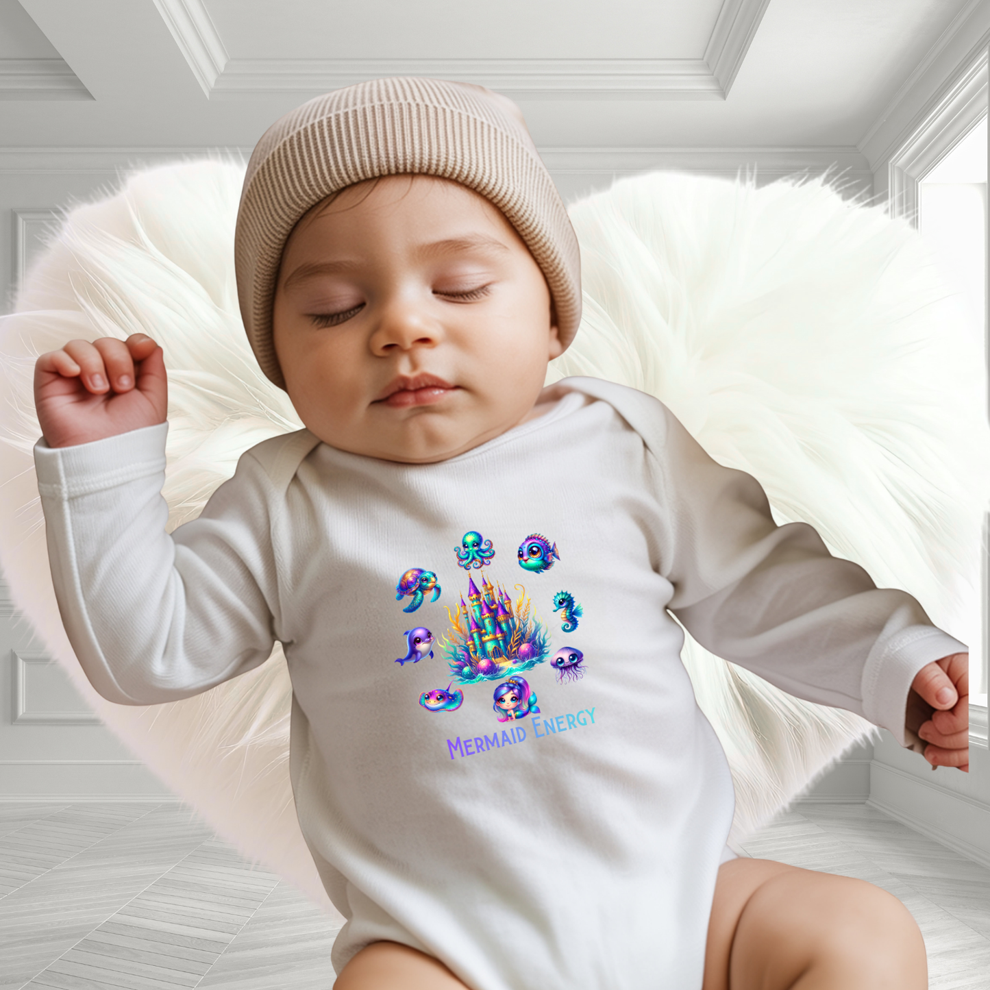Mermaid Energy Infant Long Sleeve Onesie