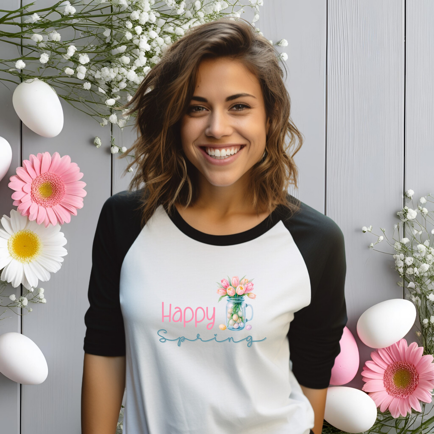 Happy Spring Baseball Tee