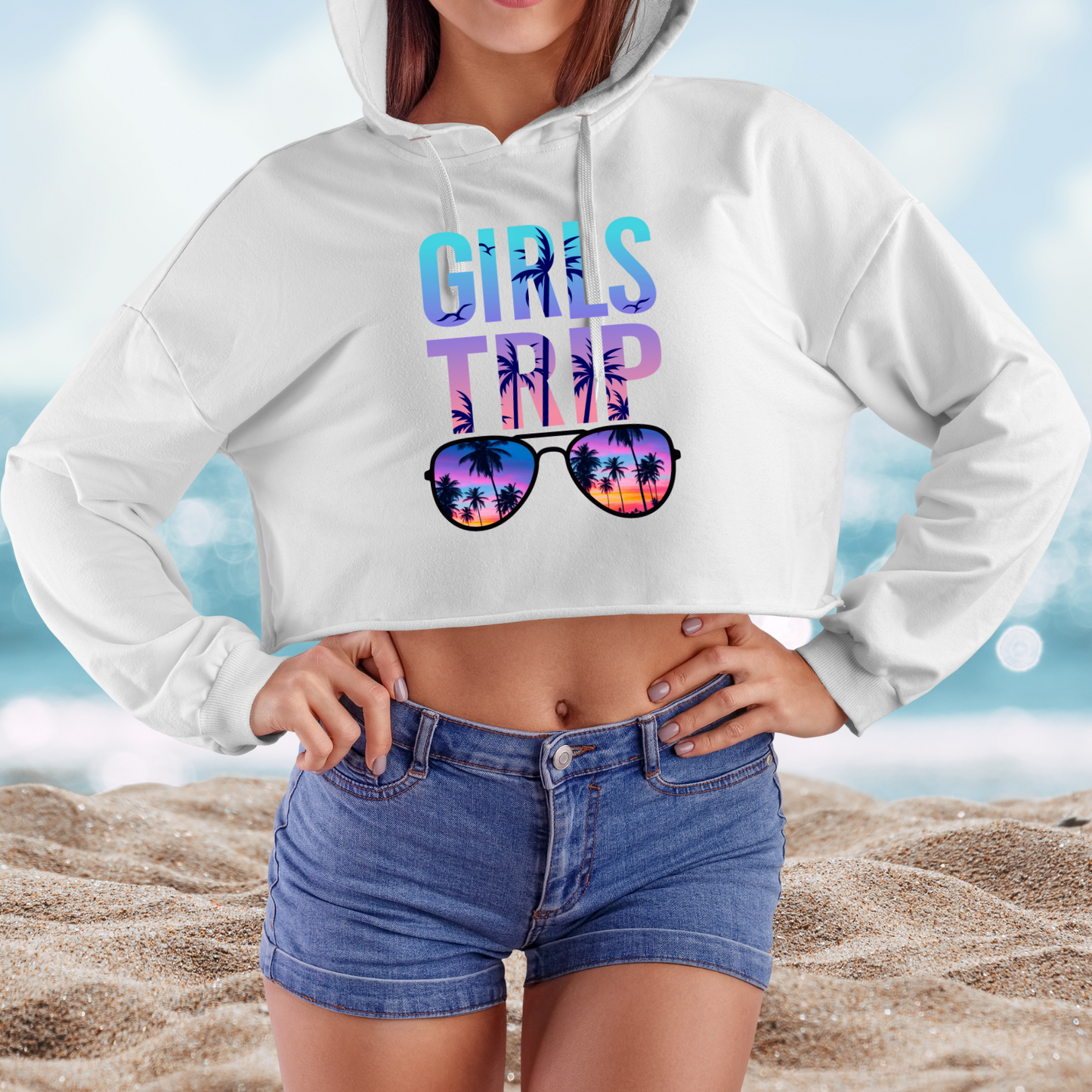 Girls Trip Crop Hoodie