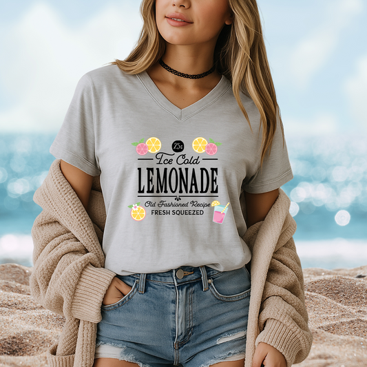 Ice Cold Lemonade V-Neck Tee