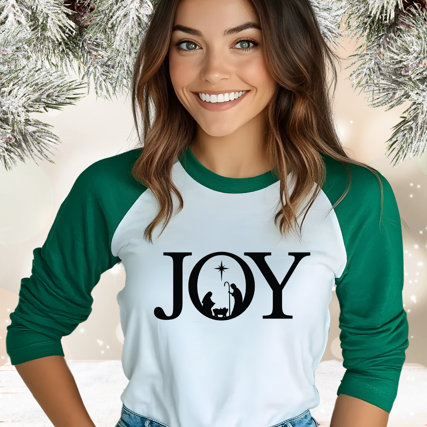 Christmas Joy Baseball Tee