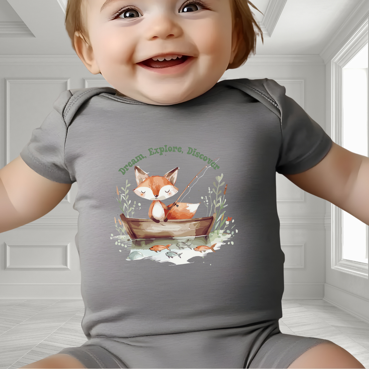 Dream, Explore, Discover Infant Short Sleeve Onesie