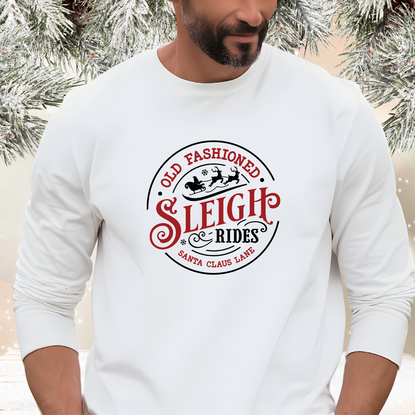 Old Fashioned Sleigh Rides Long Sleeve Tee