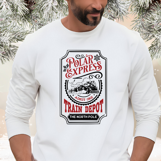 Polar Express Train Depot Long Sleeve Tee