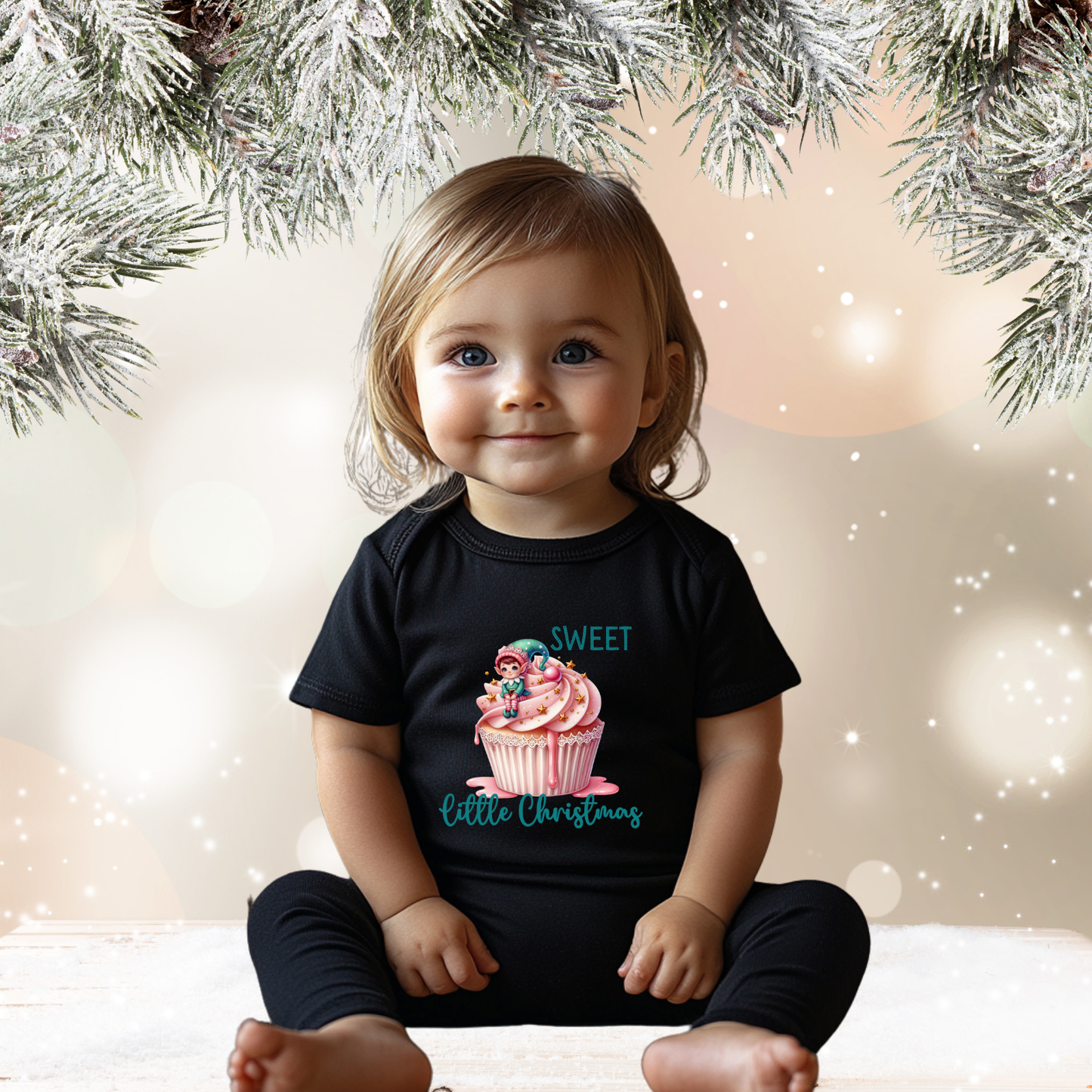 Sweet Little Christmas Infant Short Sleeve Onesie