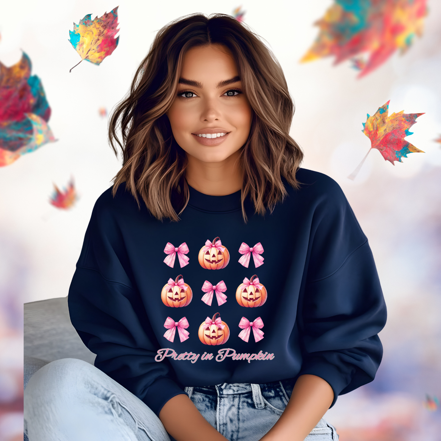 Pretty in Pumpkin Crewneck Sweatshirt