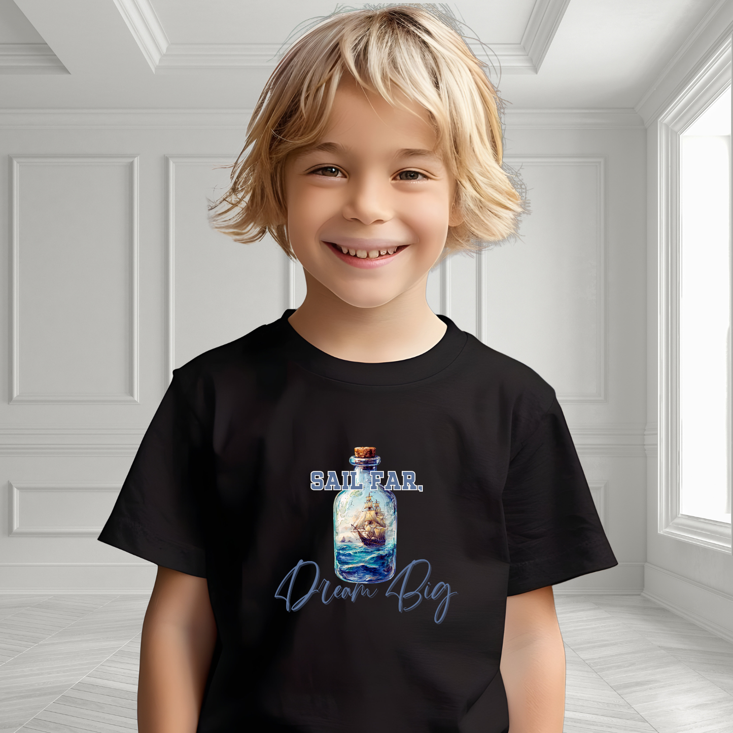 Sail Far, Dream Big Kid's T-Shirt