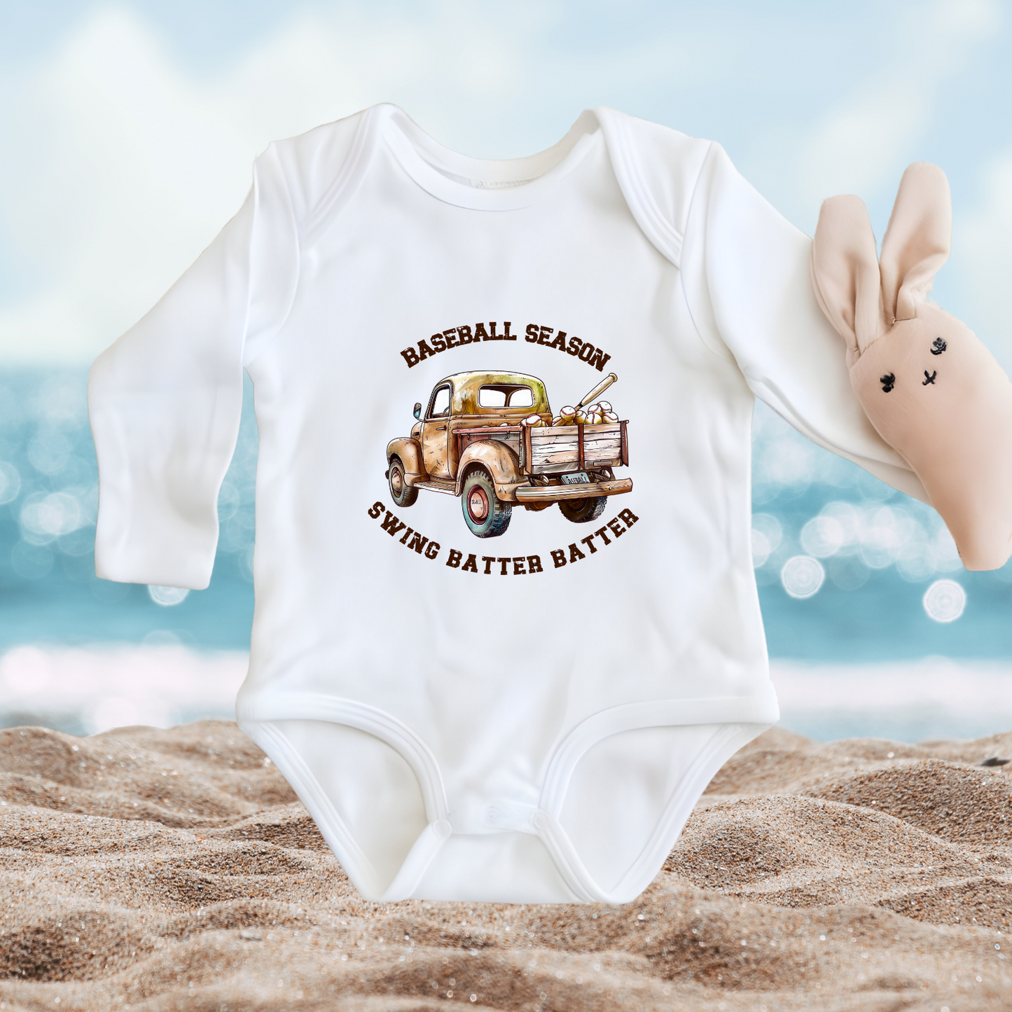 Baseball Season Infant Long Sleeve Onesie