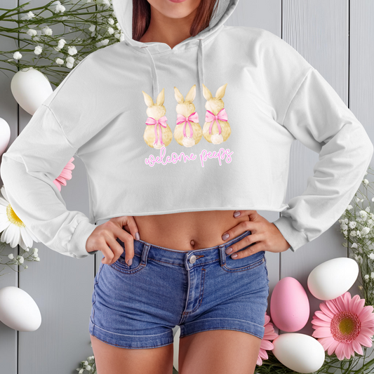 Welcome Peeps Crop Hoodie