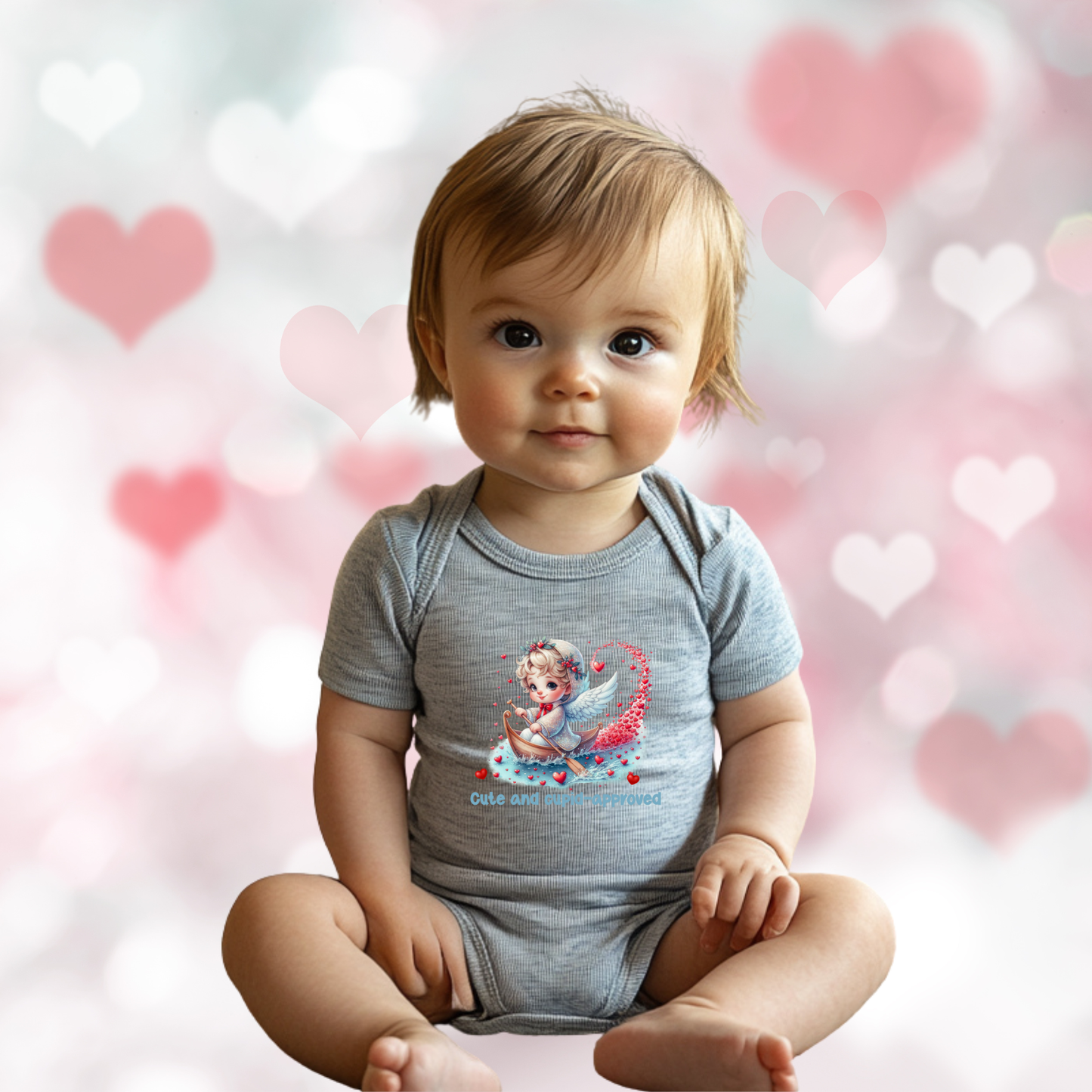 Cute And Cupid Approved Infant Short Sleeve Onesie