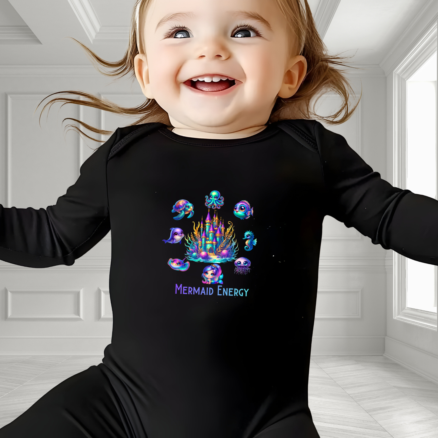 Mermaid Energy Infant Long Sleeve Onesie