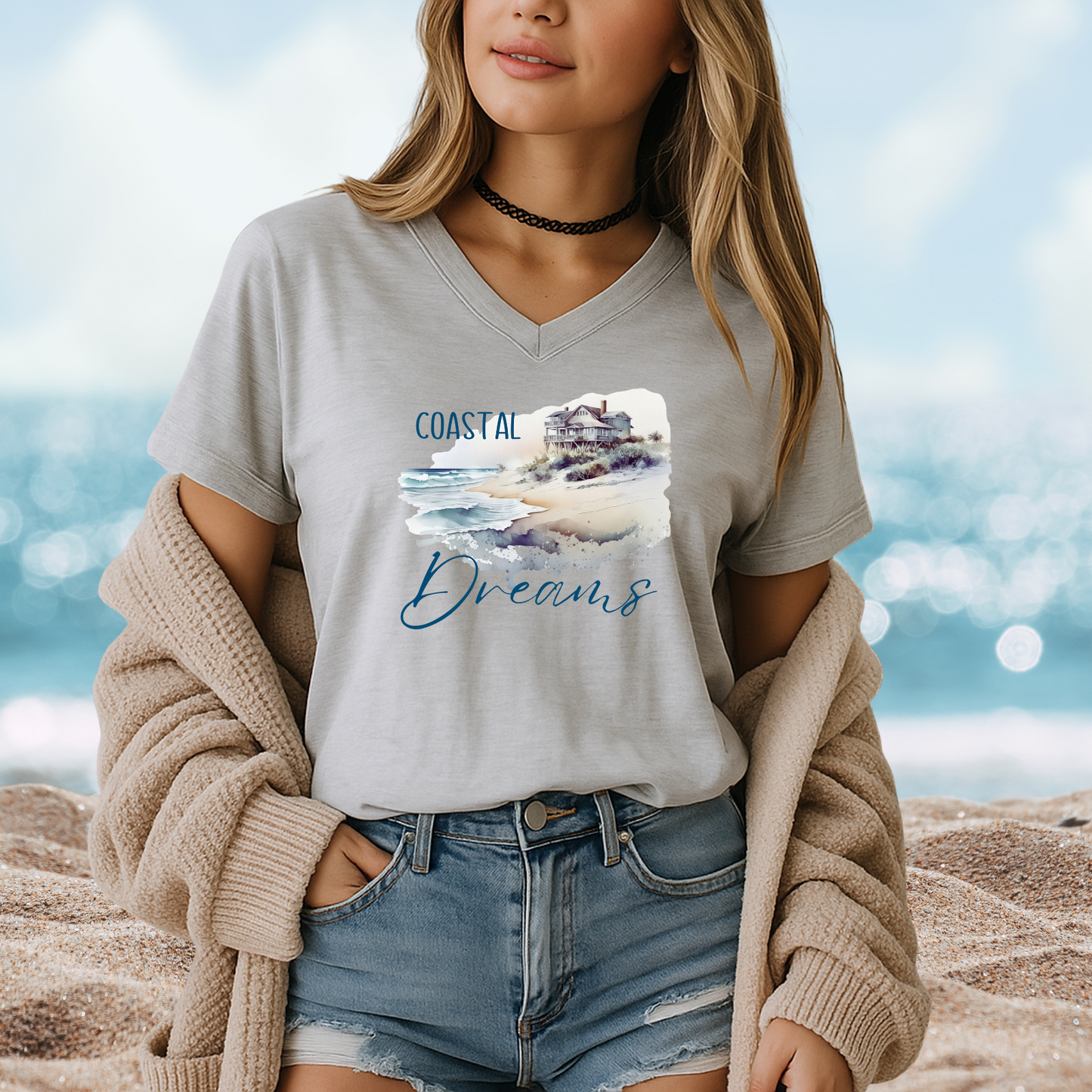 Coastal Dreams V-Neck Tee